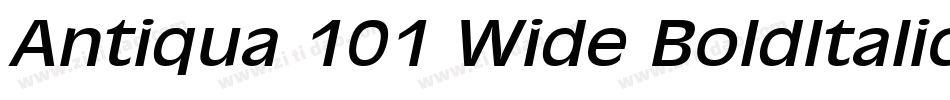 Antiqua 101 Wide BoldItalic字体转换